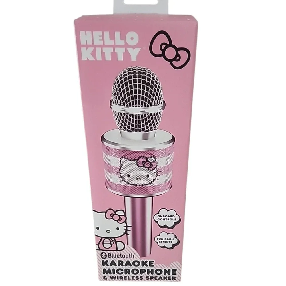 Hello Kitty Bluetooth‎ Karaoke Microphone Wireless Speaker Pink Rechargeable